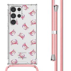 imoshion Design hoesje met koord Samsung Galaxy S22 Ultra - Crab Watercolor