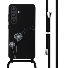 imoshion Siliconen design hoesje met koord Samsung Galaxy S24 - Dandelion Black