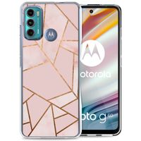 imoshion Design hoesje Motorola Moto G60 - Grafisch Koper / Roze