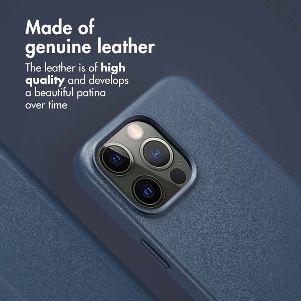 Accezz 2-in-1 Leather Bookcase with MagSafe Apple iPhone 15 Pro Max - Nightfall Blue