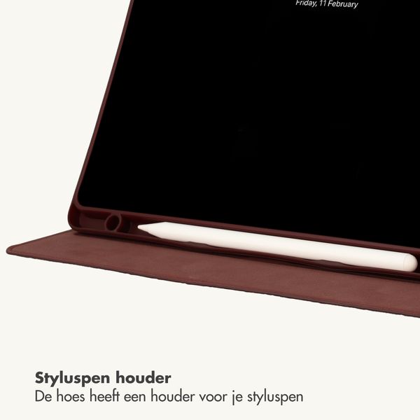 Selencia Croco bookcase Samsung Galaxy Tab A11 Plus / A9 Plus - Burgundy