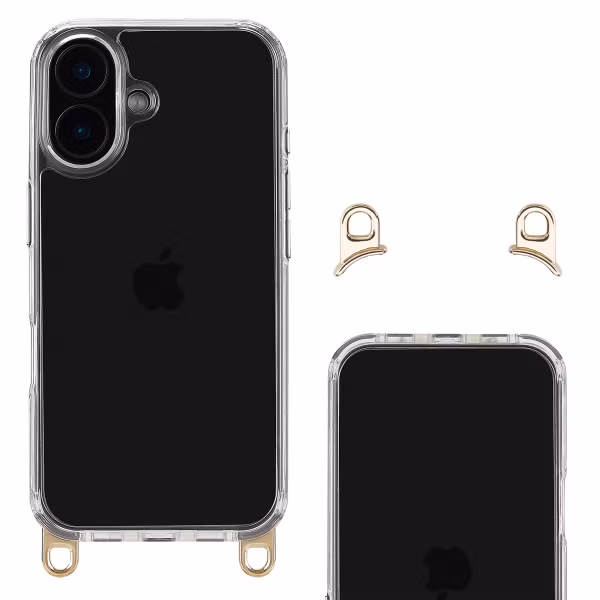 Selencia Backcover met afneembare haakjes Apple iPhone 16 - Transparant