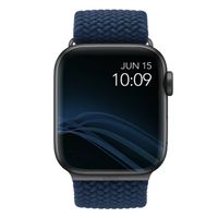 Uniq Aspen Braided bandje Apple Watch Series 1 t/m 9 / SE (38/40/41 mm) | Series 10 / 11 (42 mm) - Oxford Blue