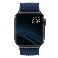 Uniq Aspen Braided bandje Apple Watch Series 1 t/m 9 / SE (38/40/41 mm) | Series 10 (42 mm) - Oxford Blue