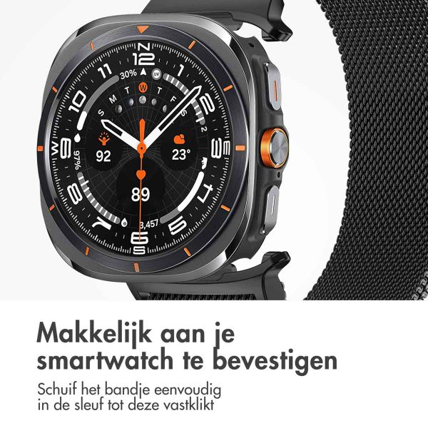 imoshion Milanees magnetisch bandje Samsung Galaxy Watch Ultra (2024/2025) - Zwart