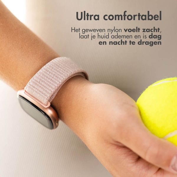 imoshion Nylon bandje Fitbit Versa 4/ 3 / Sense (2) - Roze