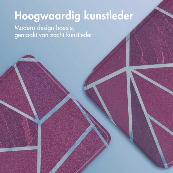 imoshion Design Slim Hard Case Bookcase Amazon Kindle (2024) / Amazon Kindle (2022) 11th gen - Bordeaux Graphic