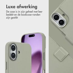 Accezz Leather Bookcase 2-in-1 met MagSafe Apple iPhone 17 - Light Grey