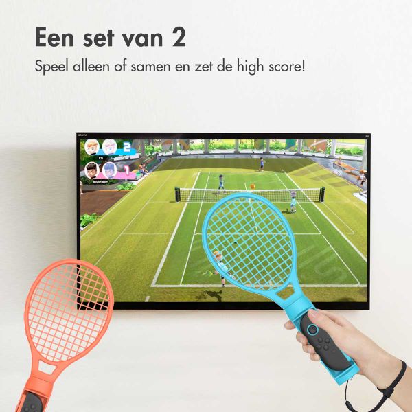 imoshion Tennisrackets Nintendo Switch 2 - Set van 2 - Blauw / Rood