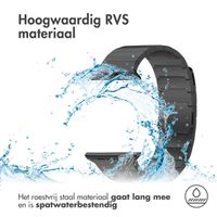 Selencia Stalen magnetisch bandje Apple Watch Series 1 t/m 9 / SE (38/40/41 mm) | Series 10 / 11 (42 mm) - Zwart
