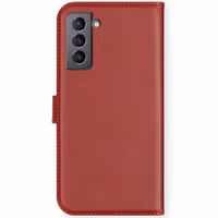 Selencia Echt Leren Bookcase Samsung Galaxy S21 - Rood