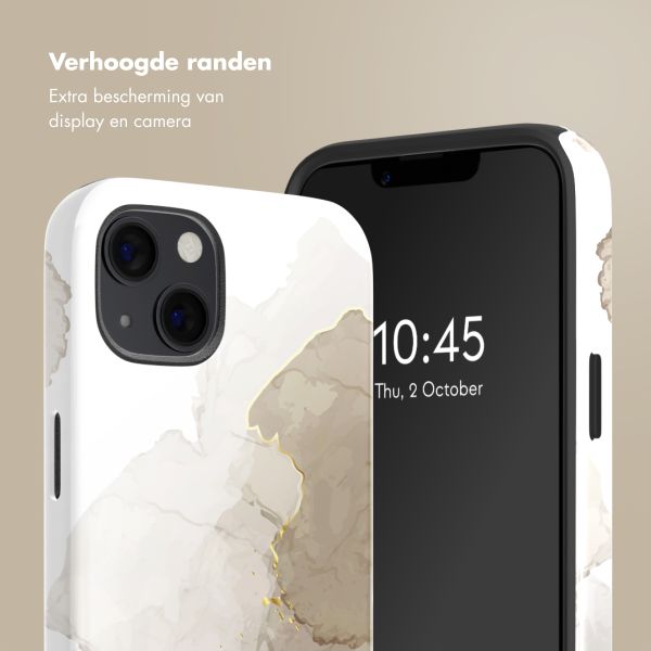 Selencia Vivid Backcover met MagSafe Apple iPhone 13 - Marble Light Brown