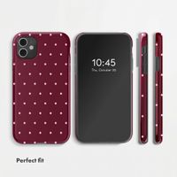 Selencia Vivid Back Cover Apple iPhone 11 - Happy Dots Burgundy