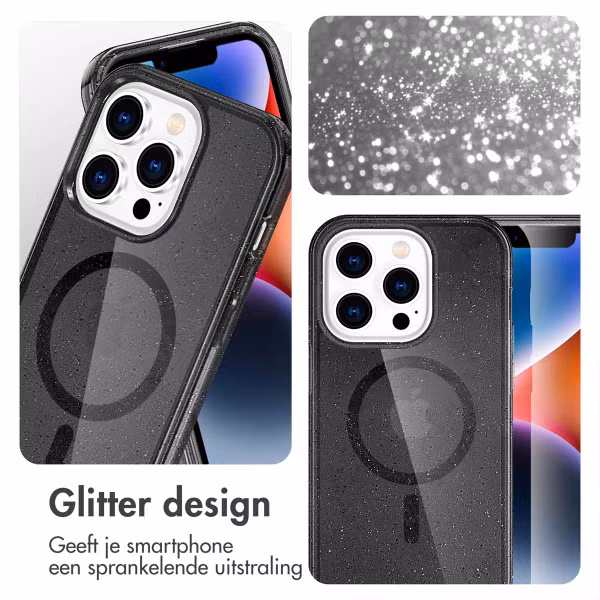 imoshion Sparkle Backcover met MagSafe Apple iPhone 13 Pro - Glitter Zwart