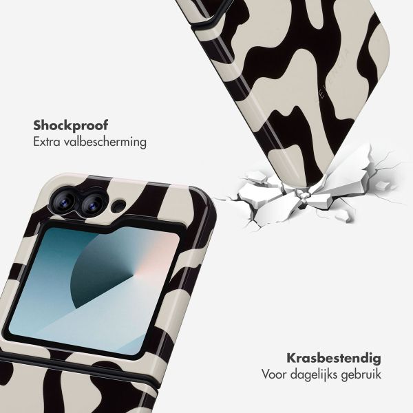 Selencia Vivid Backcover Samsung Galaxy Z Flip 6 / Flip 7 FE - Art Wave Black