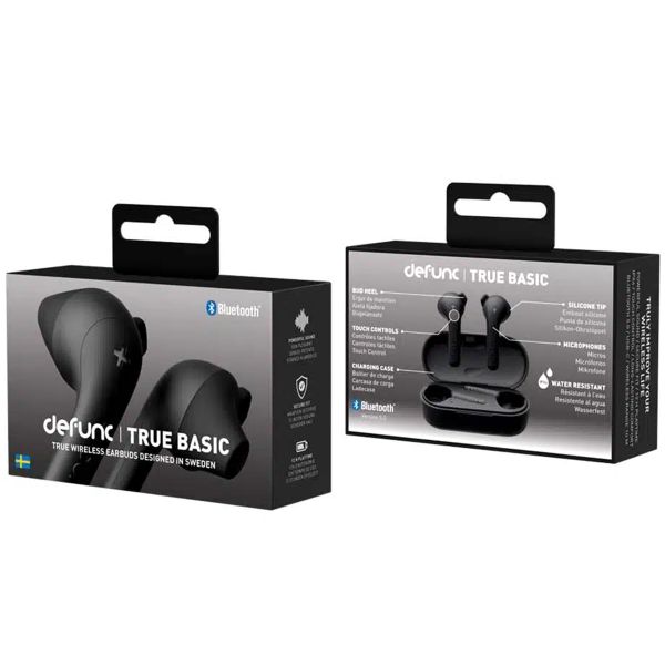 Defunc True Basic - Draadloze oordopjes - Bluetooth draadloze oortjes - Zwart