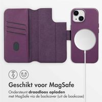 Accezz Leather Bookcase 2-in-1 met MagSafe Apple iPhone 15 - Heath Purple