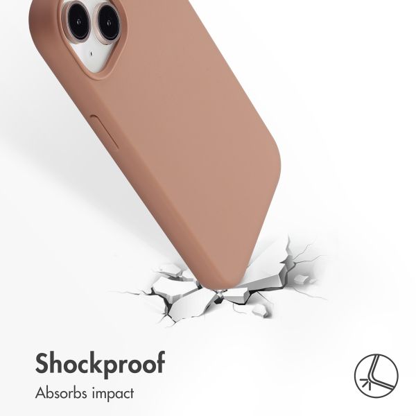 Accezz Liquid Silicone Back Cover with MagSafe Apple iPhone 13 Pro - Light brown
