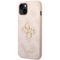 Guess 4G Metal Logo Backcover Apple iPhone 15 - Roze