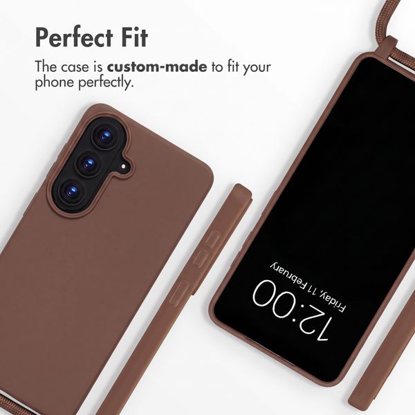 imoshion Silicone Case with Strap Samsung Galaxy S26 - Brown