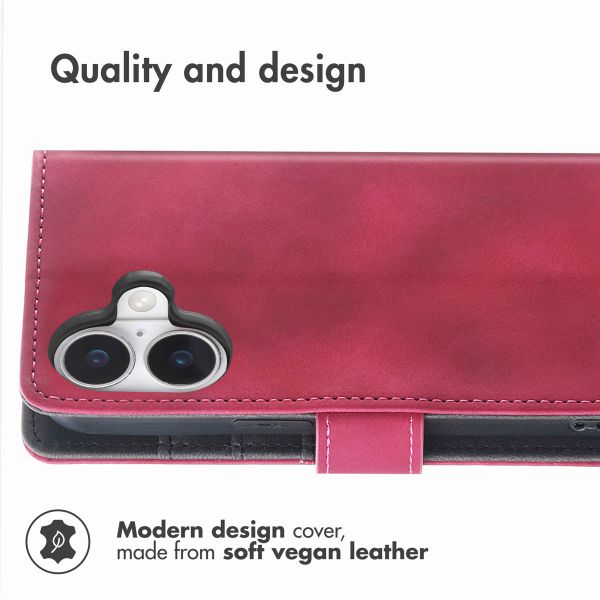 imoshion Bookcase with Strap Apple iPhone 16 - Red