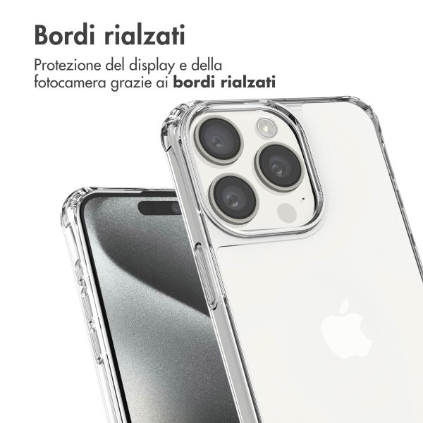 imoshion Backcover met koord + armband Apple iPhone 15 Pro - Parels Hartjes