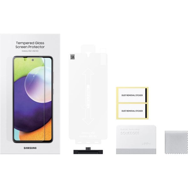 Samsung Originele S View Cover + Screenprotector Samsung Galaxy A52(s) (5G/4G) - Zwart