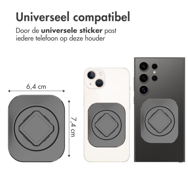 Accezz EasyLock telefoonhouder auto - Ventilatierooster - Universeel - 360 graden draaibaar - Zwart