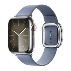 Apple Modern Buckle FineWoven Apple Watch Series 1 t/m 9 / SE (38/40/41 mm) | Series 10 / 11 (42 mm) - Maat L - Lavender Blue