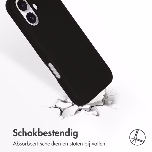 Accezz Liquid Silicone Backcover met MagSafe Apple iPhone 16 - Zwart