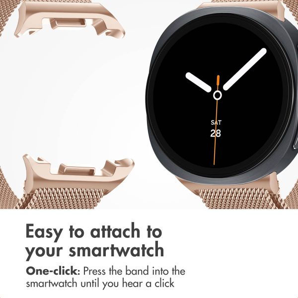 imoshion Milanese magnetic band Samsung Galaxy Watch 9 (40/44mm) / Watch 8 (40/44mm) / Classic (46mm) - Rose Gold