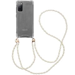 imoshion Backcover met koord + armband - Parels Samsung Galaxy S20 FE - Transparant