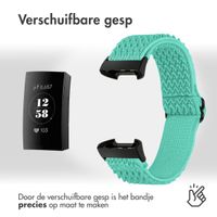 imoshion Elastisch nylon bandje Fitbit Charge 3 / 4 - Mintgroen