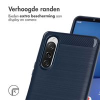 imoshion Brushed Backcover Sony Xperia 10 V - Donkerblauw