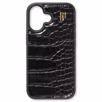 iDeal of Sweden Vegan Leather Backcover Apple iPhone 16 - Black Croco