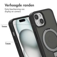 Accezz Ring Stand Backcover met MagSafe Apple iPhone 15 Pro - Zwart