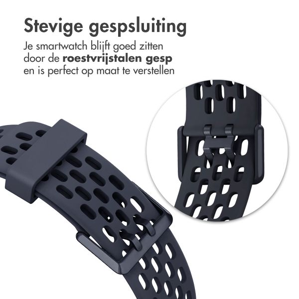 imoshion Siliconen sport bandje met gaatjes Fitbit Charge 5 / Charge 6 - Donkerblauw