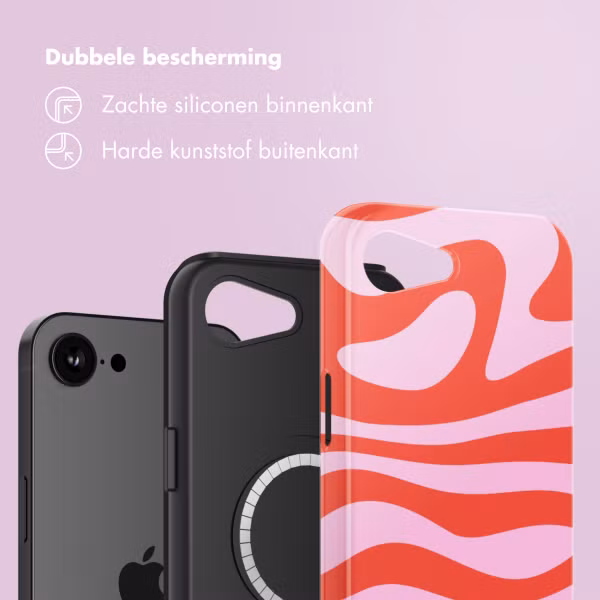 Selencia Vivid Backcover met MagSafe Apple iPhone 16e - Dream Swirl Pink