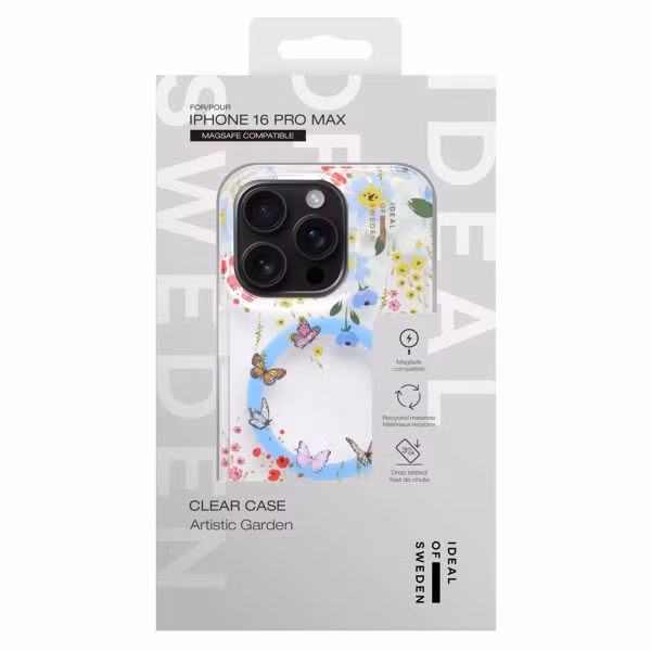 iDeal of Sweden Clear Case MagSafe Apple iPhone 16 Pro Max - Artistic Garden