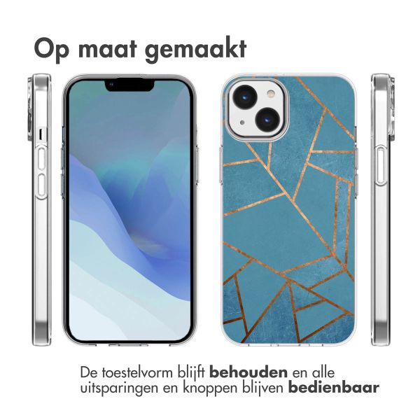 imoshion Design hoesje iPhone 14 - Grafisch Koper / Blauw