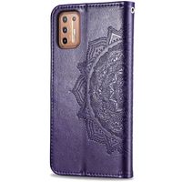Mandala Bookcase Motorola Moto G9 Plus - Paars