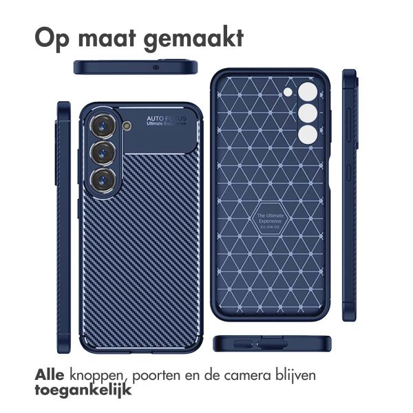 imoshion Carbon Softcase Backcover Samsung Galaxy S23 Plus - Blauw