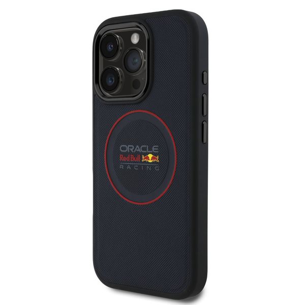 Red Bull Racing Meshed PU Leather Backcover MagSafe Apple iPhone 16 Pro Max - Navy