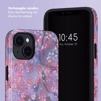 Selencia Vivid Backcover met MagSafe Apple iPhone 14 - Fresh Paint Flower Orange