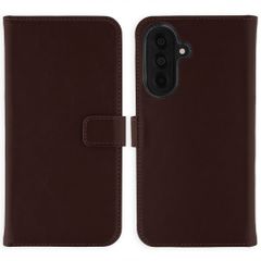 Selencia Genuine Leather Book Case Samsung Galaxy A37 (5G) - Dark Brown