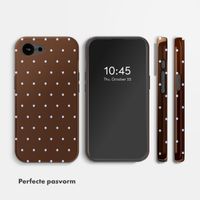 Selencia Vivid Backcover met MagSafe Apple iPhone 17e / 16e - Happy Dots Chocolate