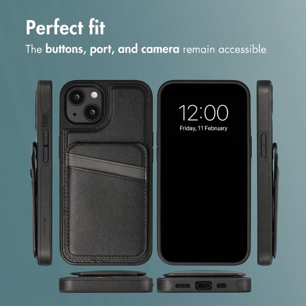 imoshion Back Cover with Card Holder and Stand Apple iPhone 13 - Black