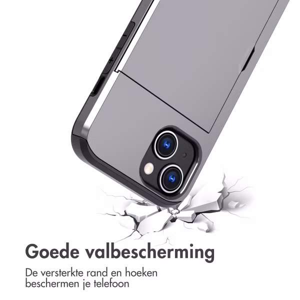 imoshion Backcover met pasjeshouder Apple iPhone 15 - Grijs