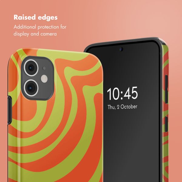 Selencia Vivid Back Cover Apple iPhone 11 - Wavy Swirl Orange Fern