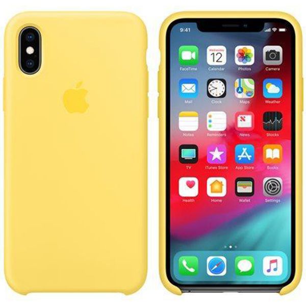 Apple Silicone Backcover iPhone Xs / X - Canary Yellow